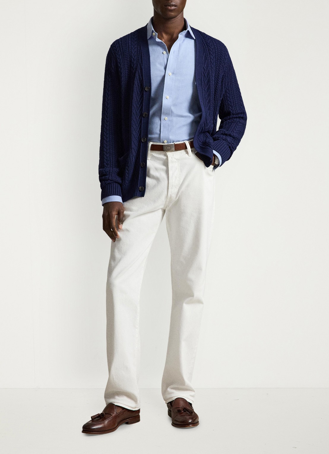 Ralph Lauren Custom fit keper performance overhemd - detail blue hyacinth heather / blauw