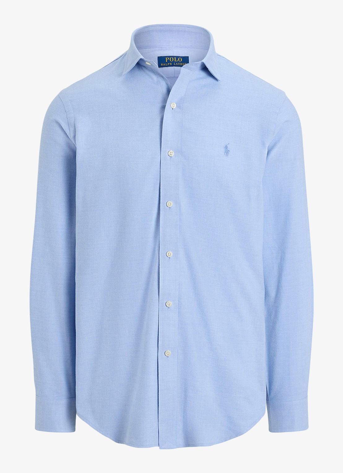 Ralph Lauren Custom fit keper performance overhemd - voorkant 4 blue hyacinth heather / blauw