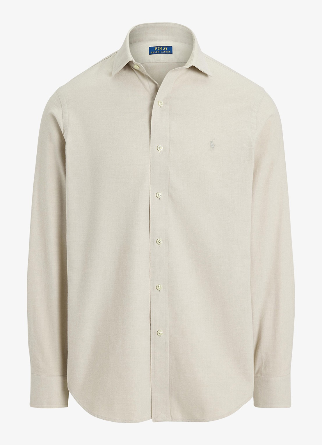 Ralph Lauren Custom fit keper performance overhemd - voorkant 7 expedition dune heather / beige