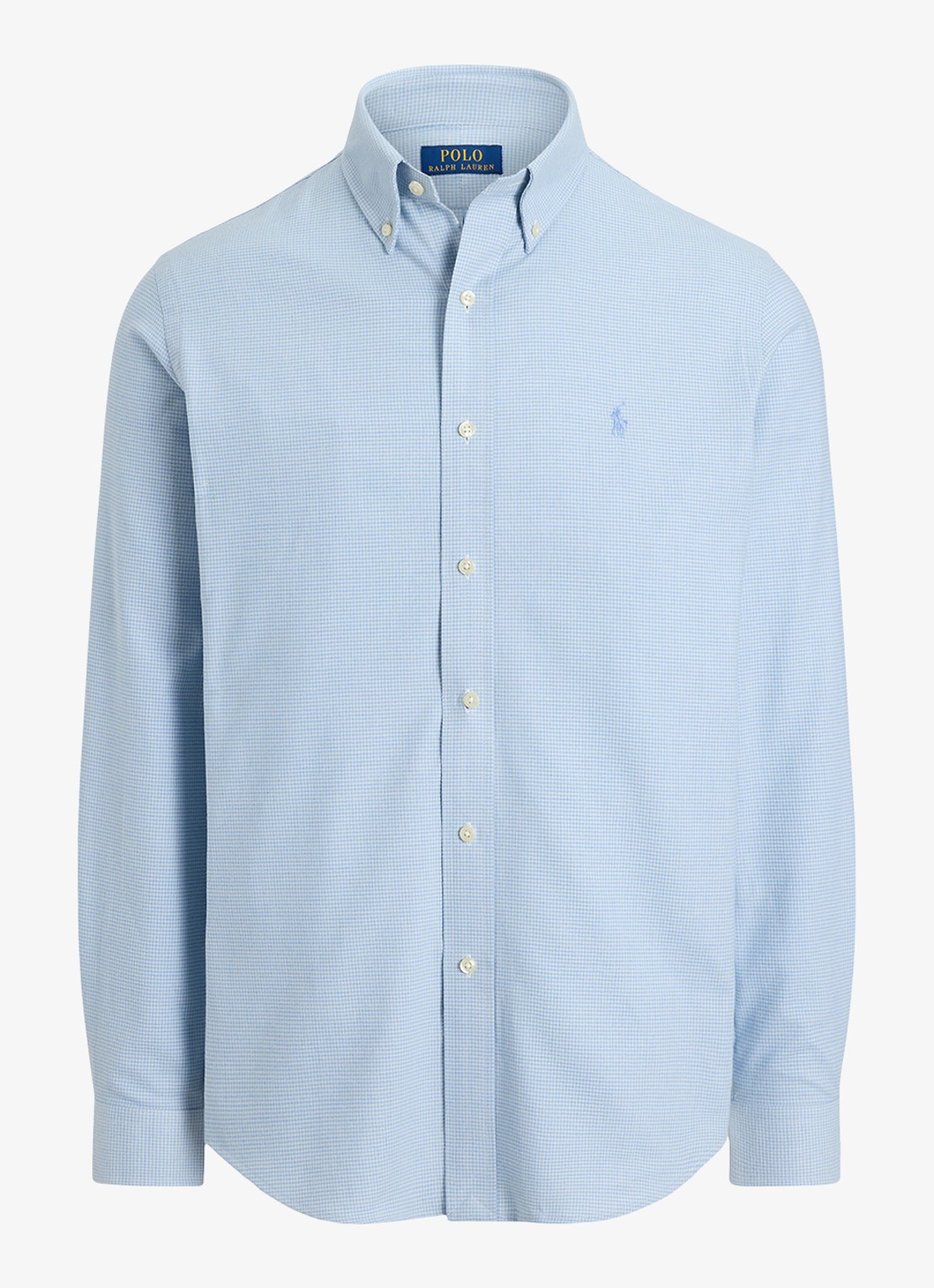 Ralph Lauren Custom fit keper performance overhemd - voorkant 3 lichtblauw