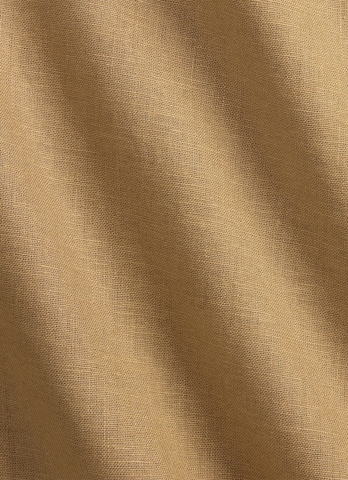 Ralph Lauren Custom fit overhemd in linnenblend met logo - detail 4 cafe tan / beige