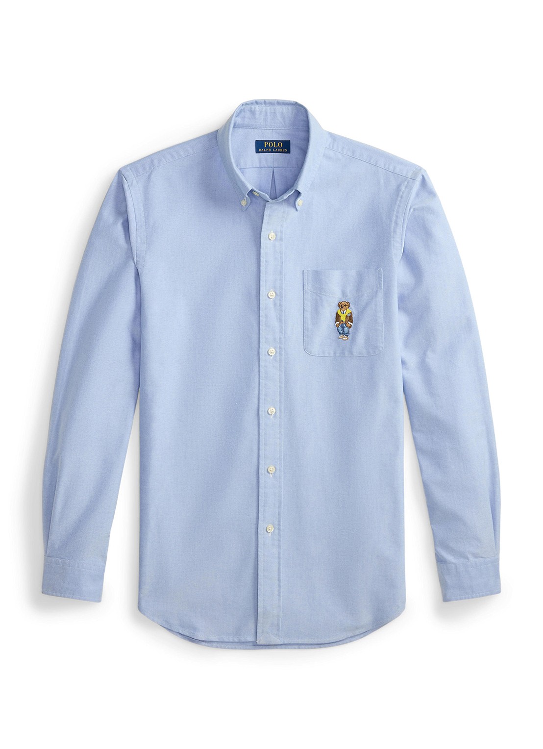 Ralph Lauren Custom fit overhemd met borduring - voorkant 2 blue heritage / blauw
