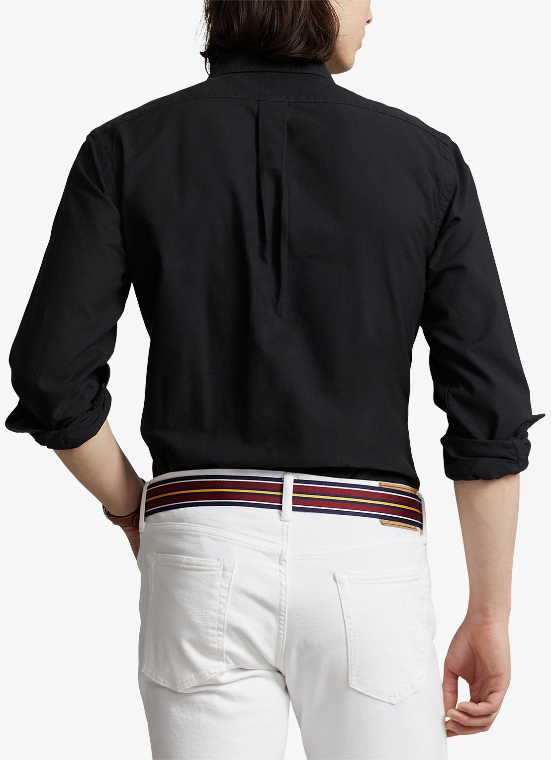 Ralph Lauren Custom fit overhemd met button-down kraag - achterkant 3 polo black