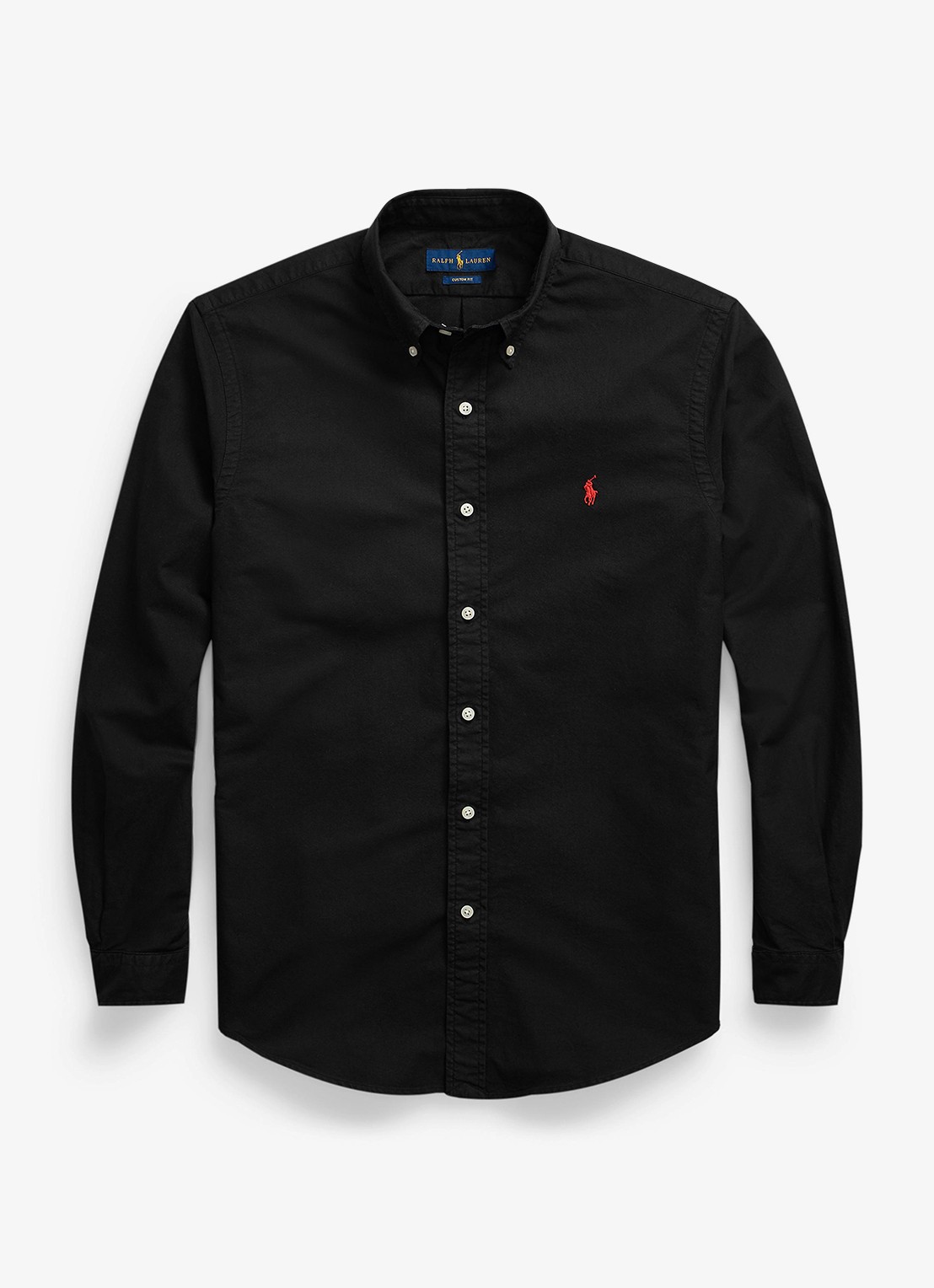 Ralph Lauren Custom fit overhemd met button-down kraag - voorkant 4 polo black