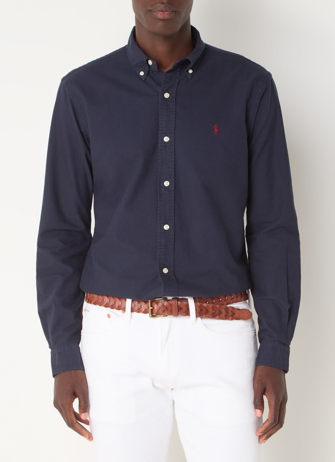 Ralph Lauren Custom fit overhemd met button-down kraag - detail 3 rl navy