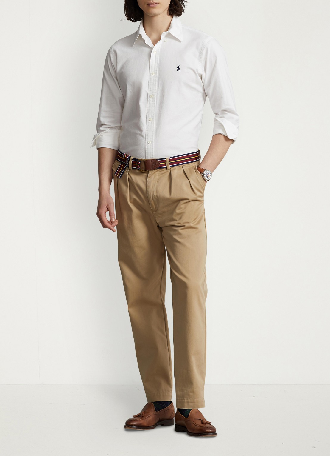 Ralph Lauren Custom fit overhemd met button-down kraag - voorkant 10 white