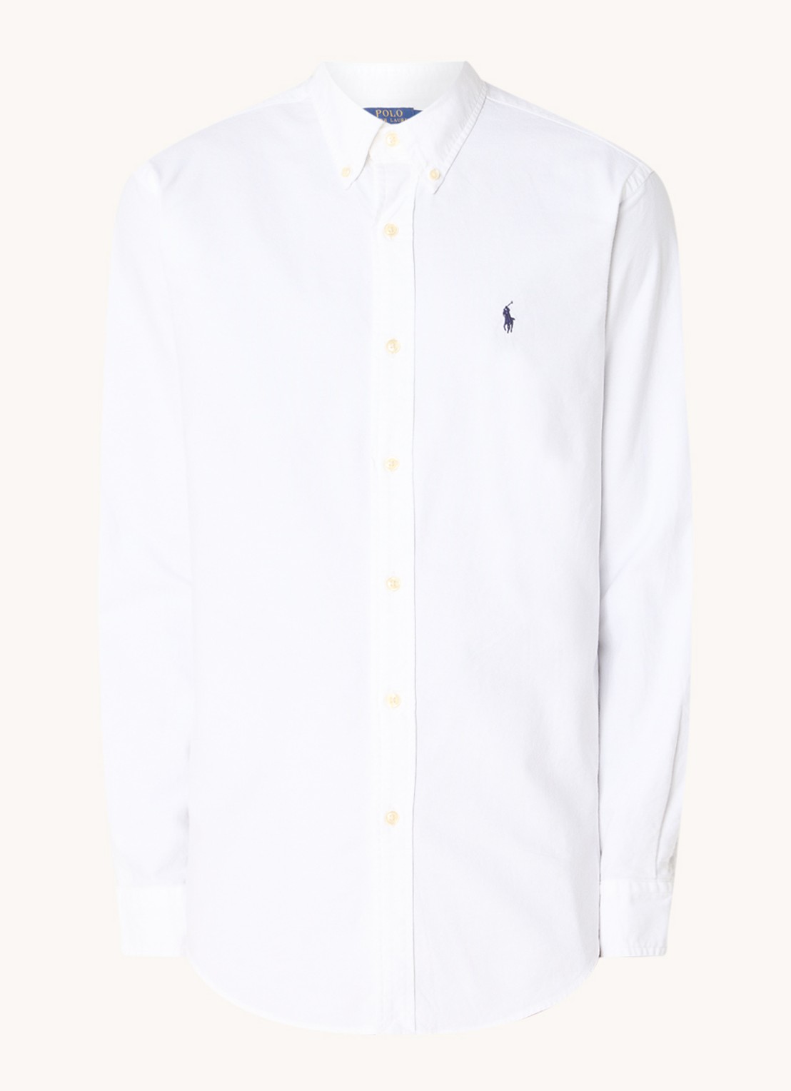 Ralph Lauren Custom fit overhemd met button-down kraag - voorkant 11 white