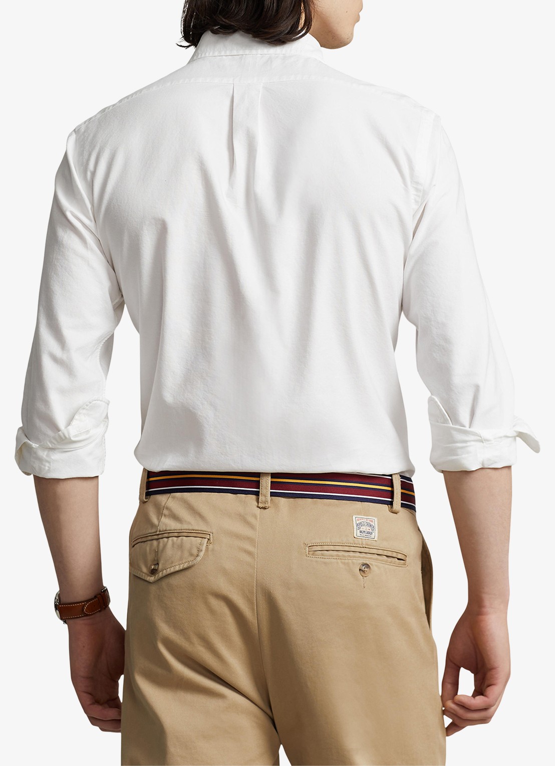 Ralph Lauren Custom fit overhemd met button-down kraag - achterkant 5 white / wit