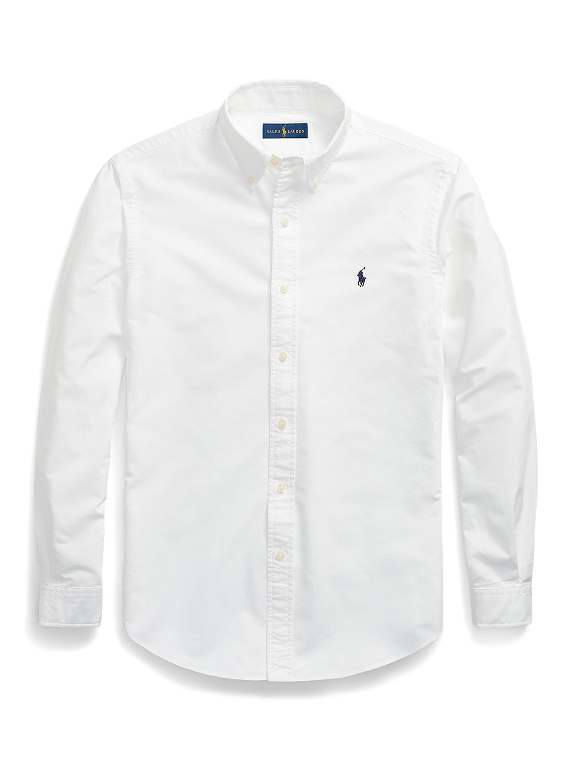 Ralph Lauren Custom fit overhemd met button-down kraag - voorkant 3 white / wit