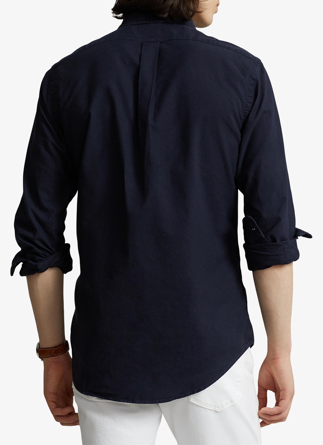 Ralph Lauren Custom fit overhemd met button-down kraag - achterkant donkerblauw