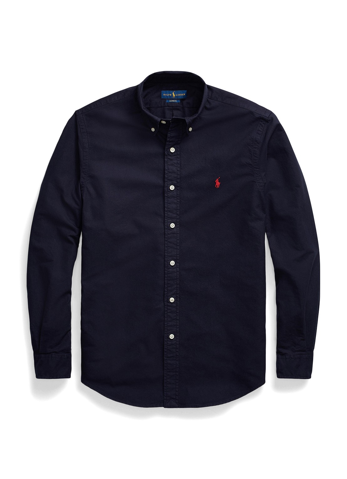 Ralph Lauren Custom fit overhemd met button-down kraag - voorkant 2 donkerblauw