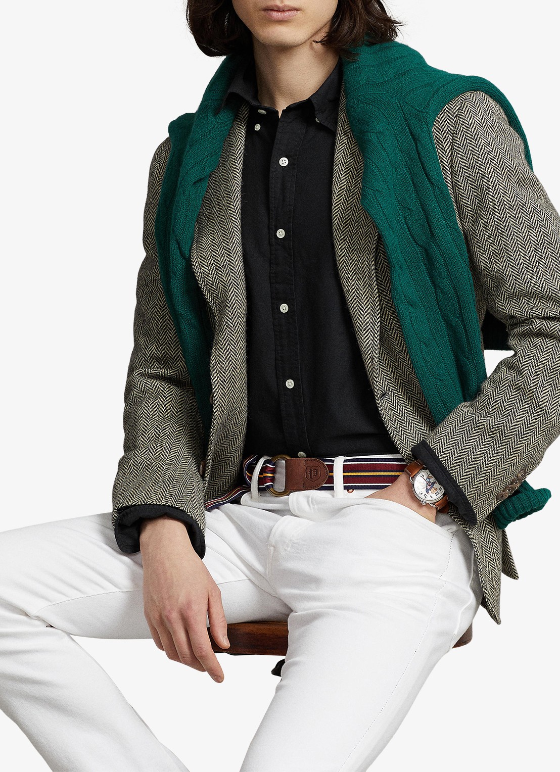 Ralph Lauren Custom fit overhemd met button-down kraag - detail 2 polo black / zwart