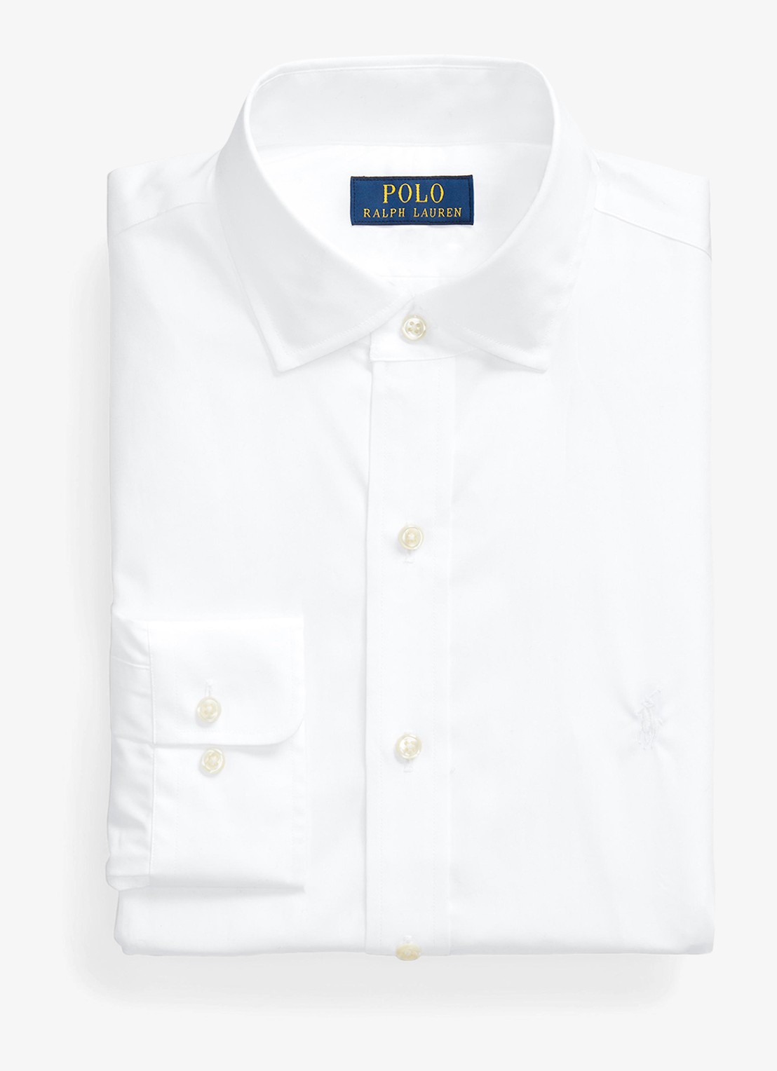 Ralph Lauren Custom fit overhemd met logoborduring - voorkant 2 white