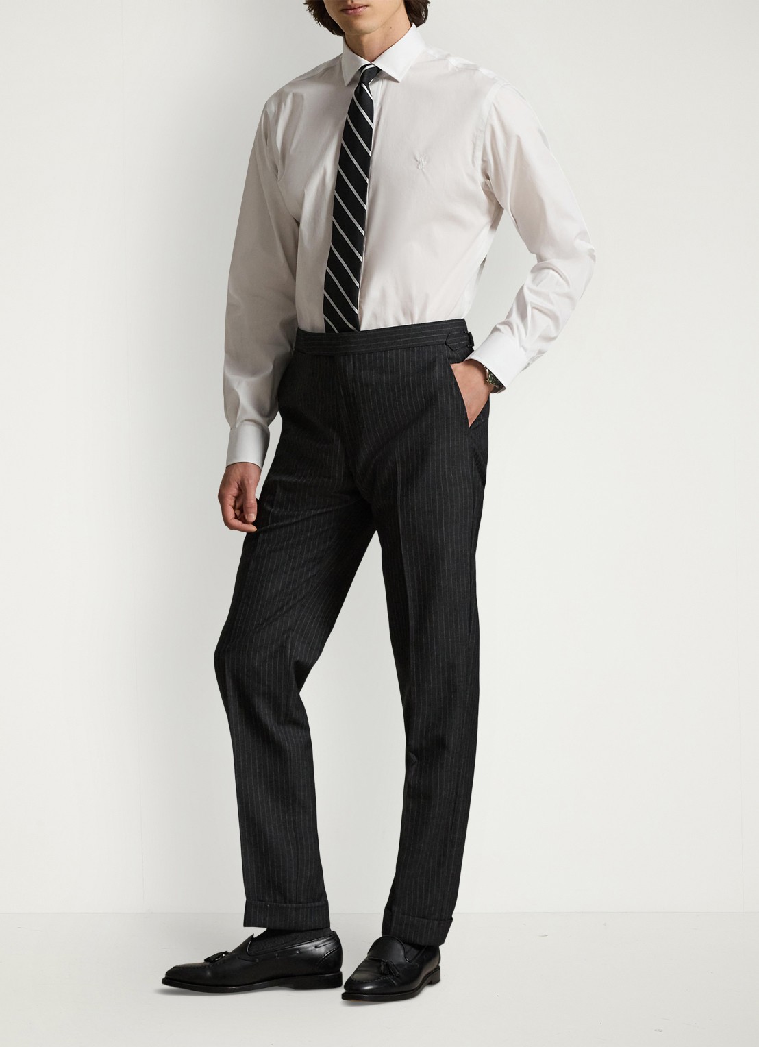 Ralph Lauren Custom fit overhemd met logoborduring - voorkant 3 white