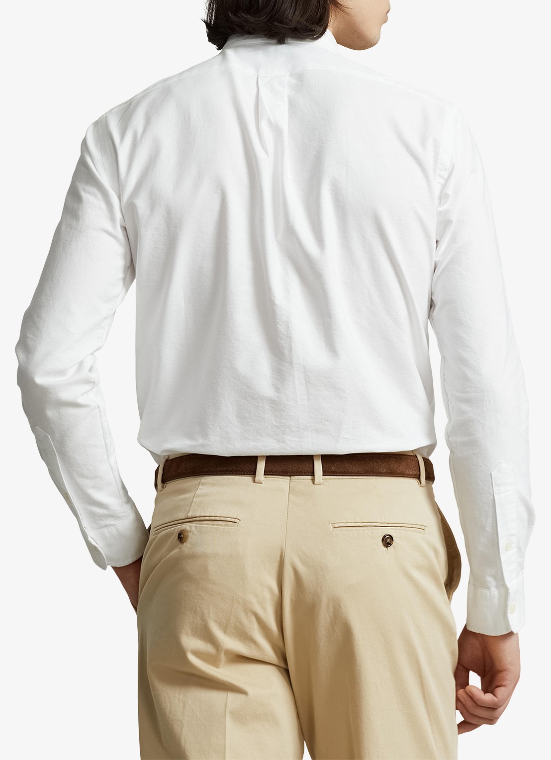 Ralph Lauren Custom fit overhemd met logoborduring - achterkant 3 white / wit