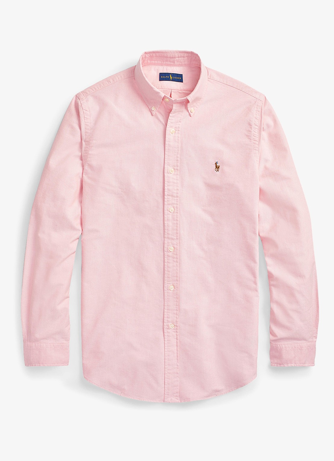 Ralph Lauren Custom fit overhemd met logoborduring - voorkant 4 pink / roze