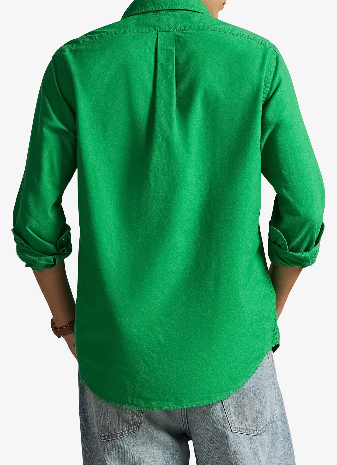 Ralph Lauren Custom fit overhemd met logoborduring - achterkant 3 stem