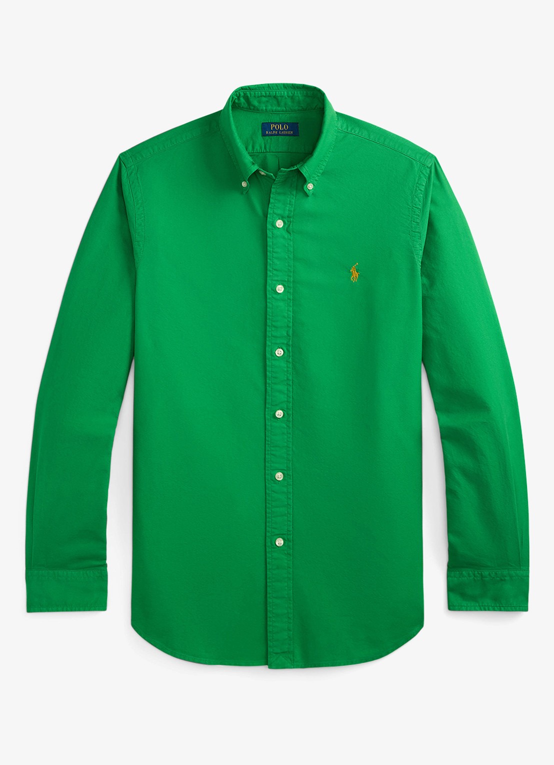 Ralph Lauren Custom fit overhemd met logoborduring - voorkant 4 stem