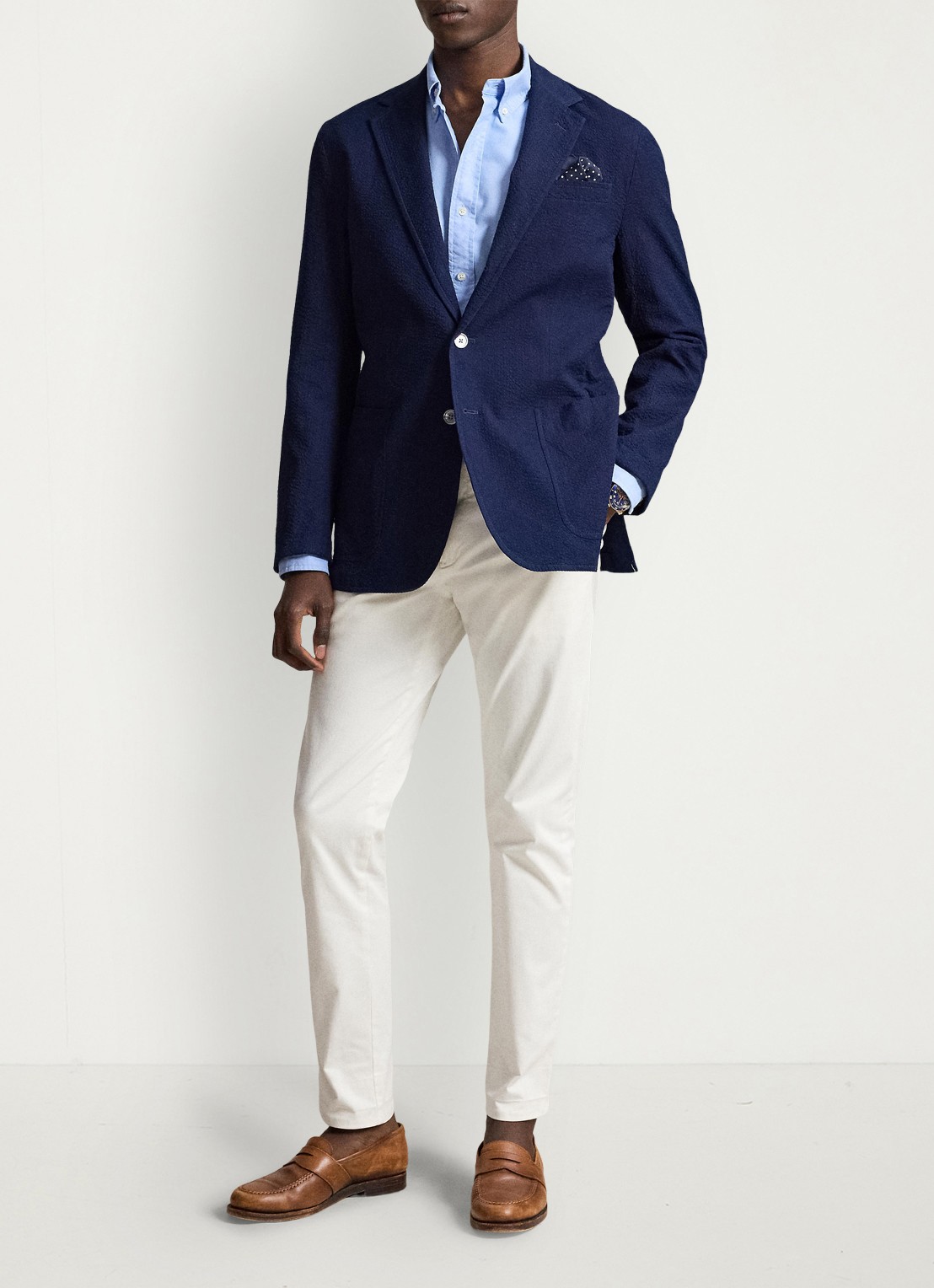 Ralph Lauren Custom fit overhemd met logoborduring - detail 2 austin blue white-zx2u