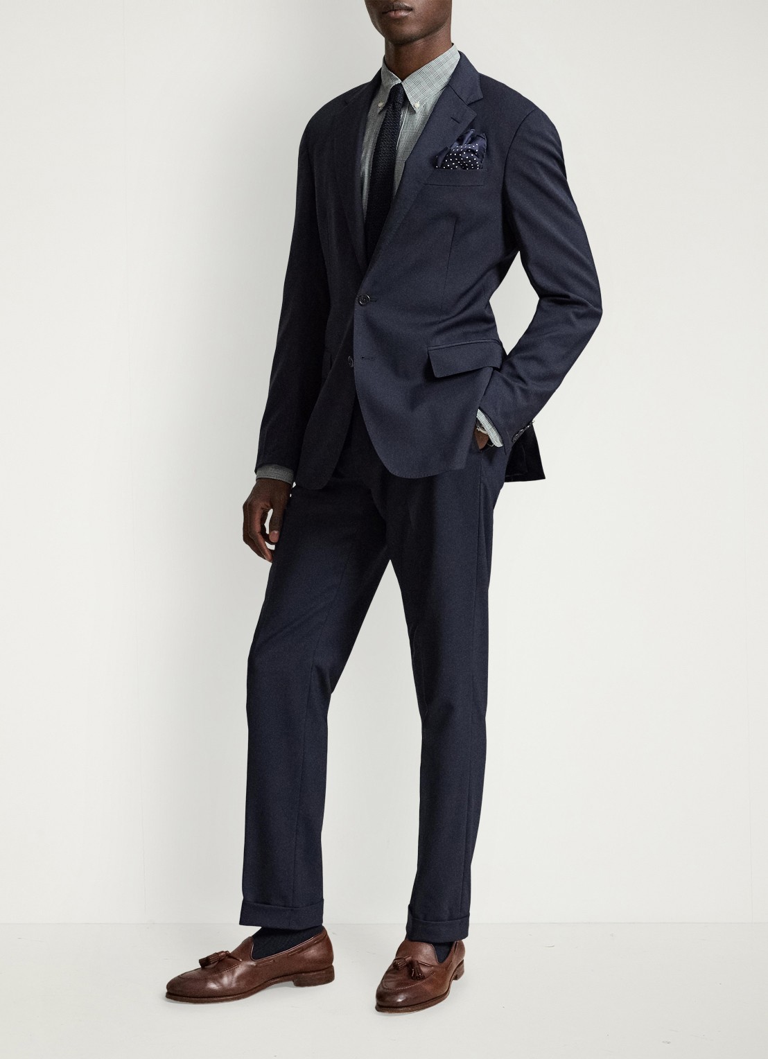 Ralph Lauren Custom fit overhemd met ruitdessin en logoborduring - detail 4 moss agate white / mosgroen