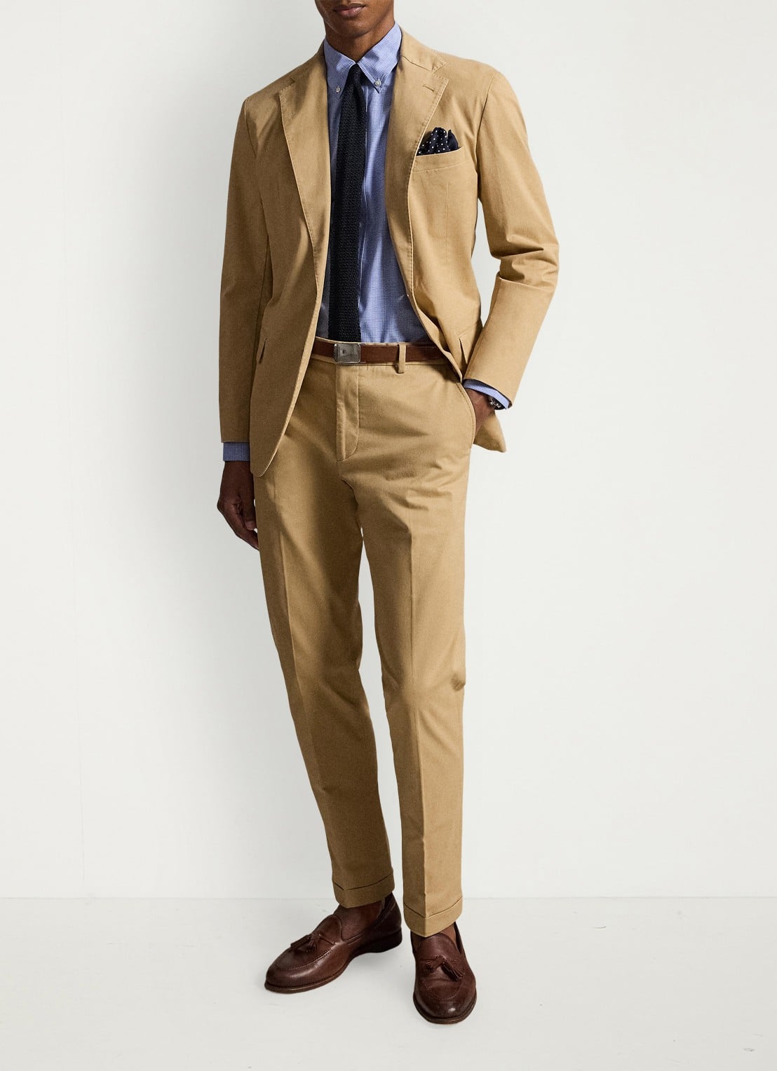 Ralph Lauren Custom fit overhemd met ruitdessin en logoborduring - detail 2 maidstone blue white / blauw