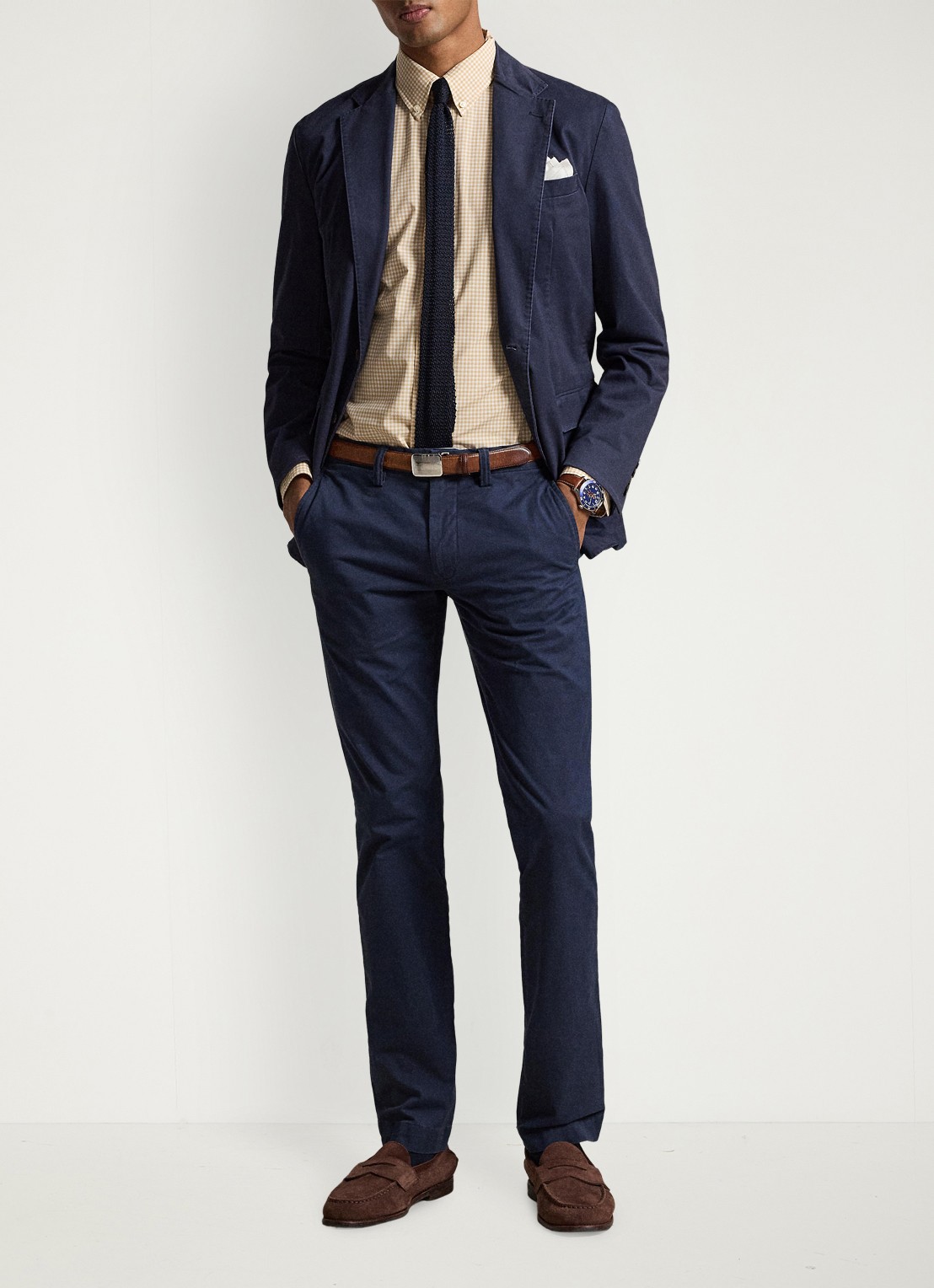 Ralph Lauren Custom fit overhemd met ruitdessin en logoborduring - detail 4 classic camel white / camel