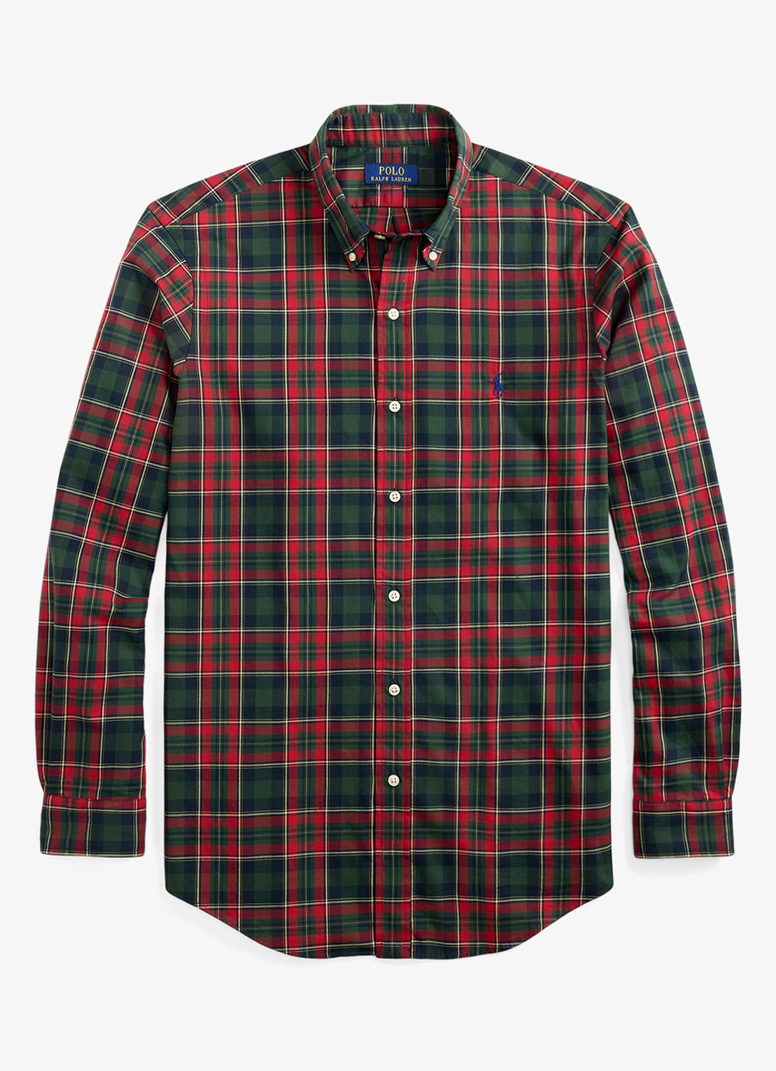 Ralph Lauren Custom fit overhemd met ruitdessin - voorkant 3 forest red