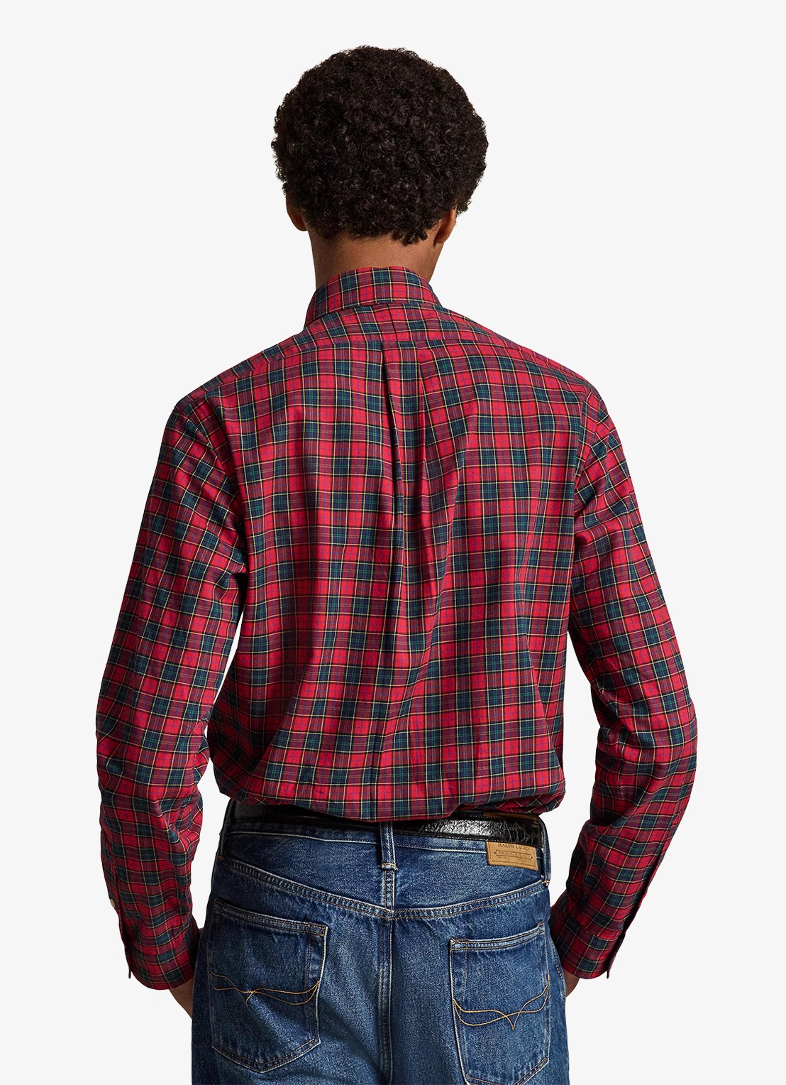 Ralph Lauren Custom fit overhemd met ruitdessin - achterkant rl red active / rood