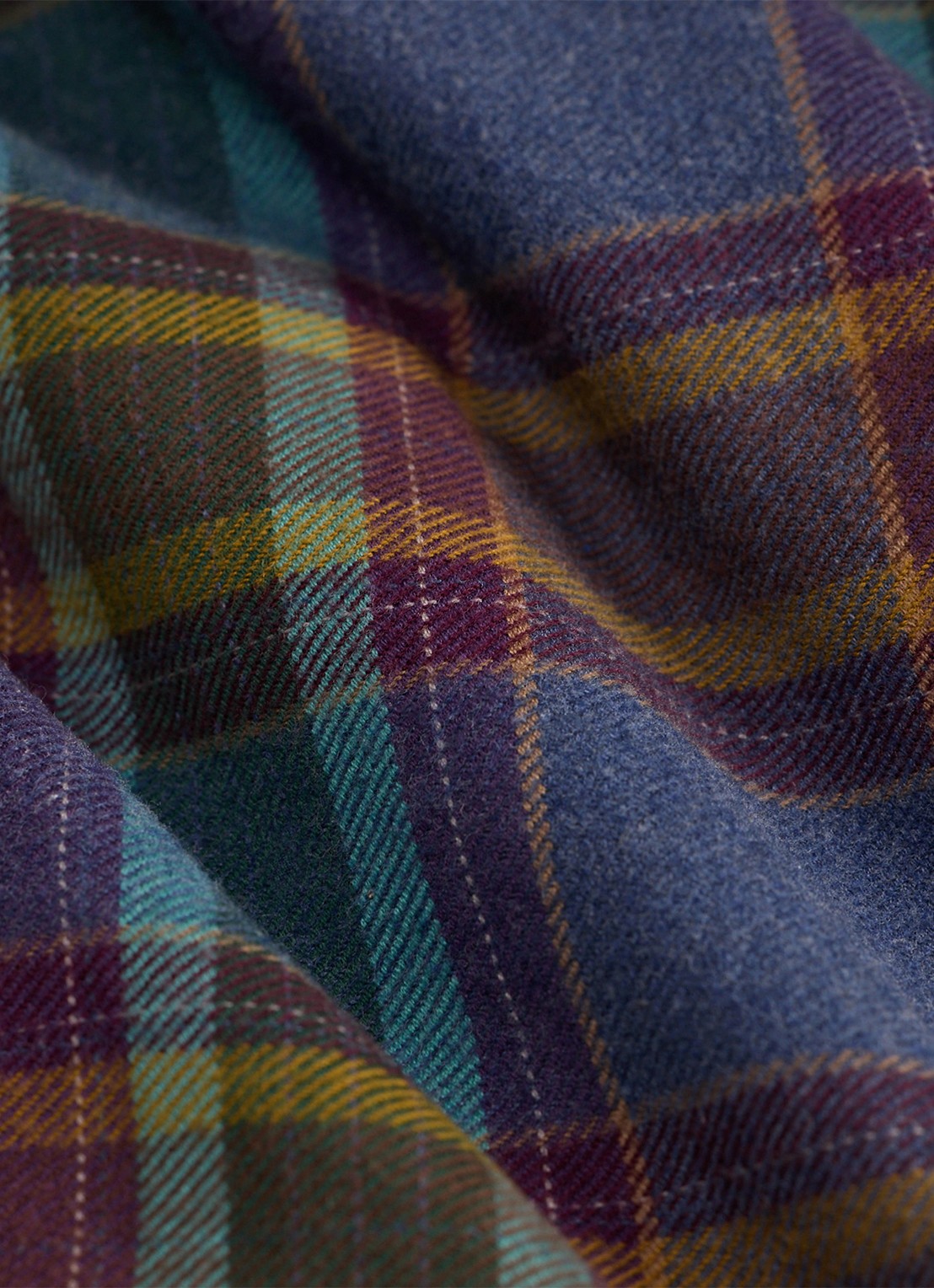 Ralph Lauren Custom fit overhemd met ruitdessin - detail 7401 blue purple heather multi