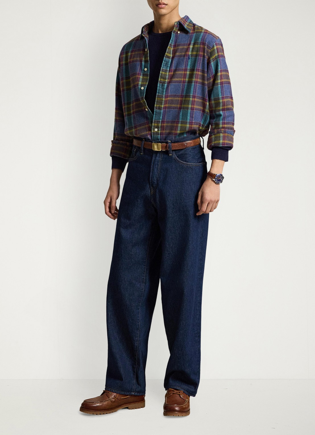 Ralph Lauren Custom fit overhemd met ruitdessin - detail 2 7401 blue purple heather multi