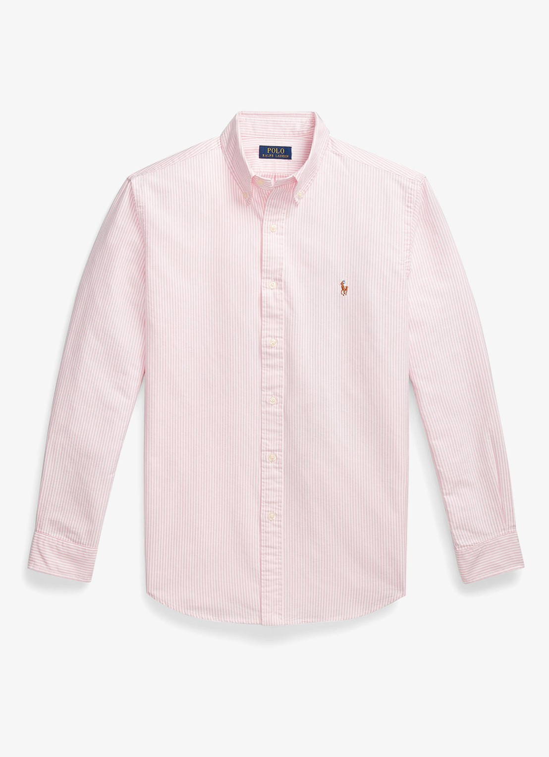 Ralph Lauren Custom fit overhemd met streepprint - voorkant 3 new rose / roze
