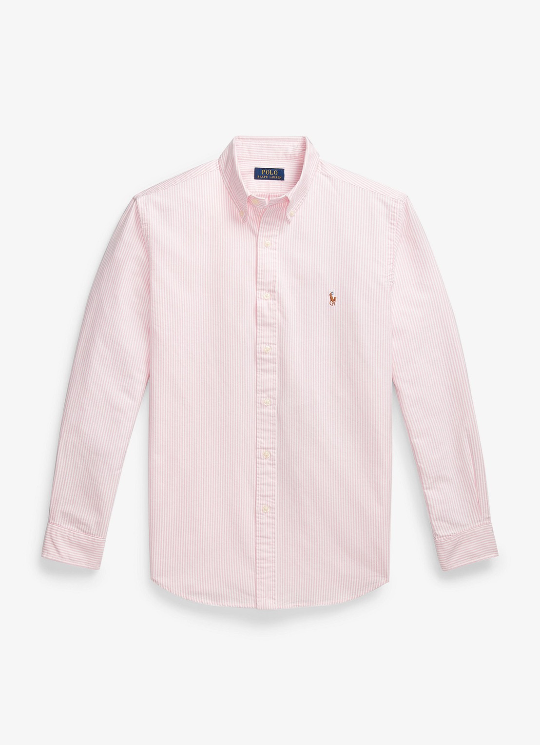 Ralph Lauren Custom fit overhemd met streepprint - voorkant 5 new rose / roze