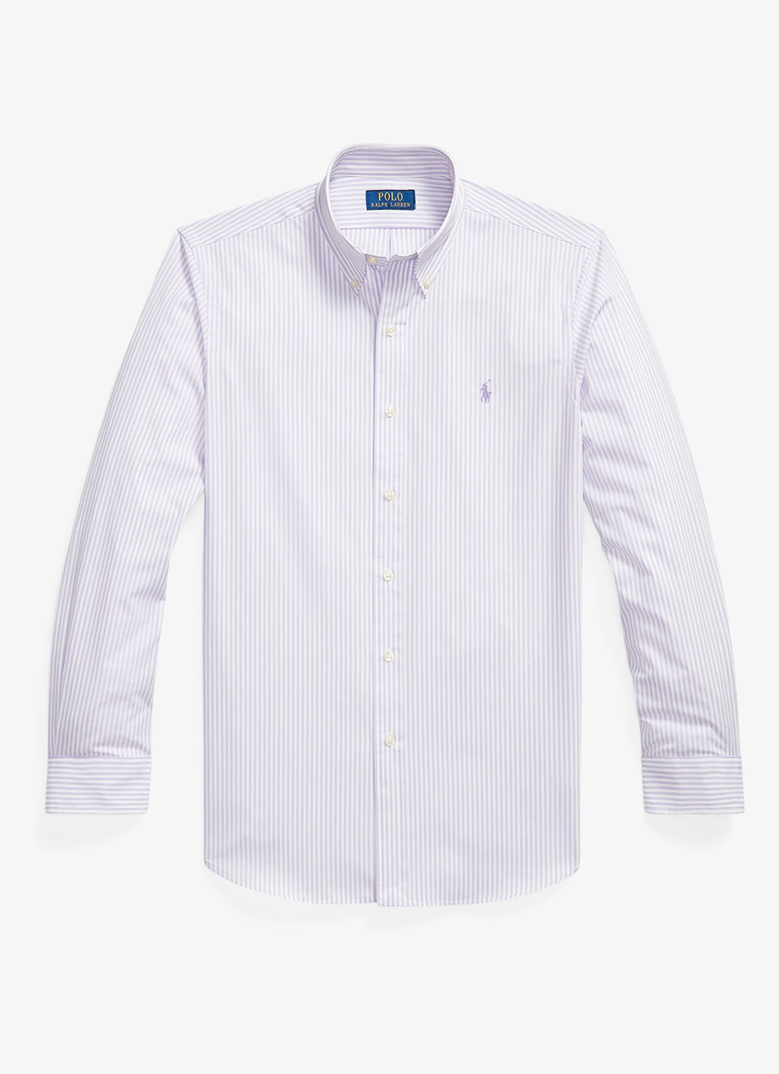 Ralph Lauren Custom fit overhemd met streepprint - voorkant paars