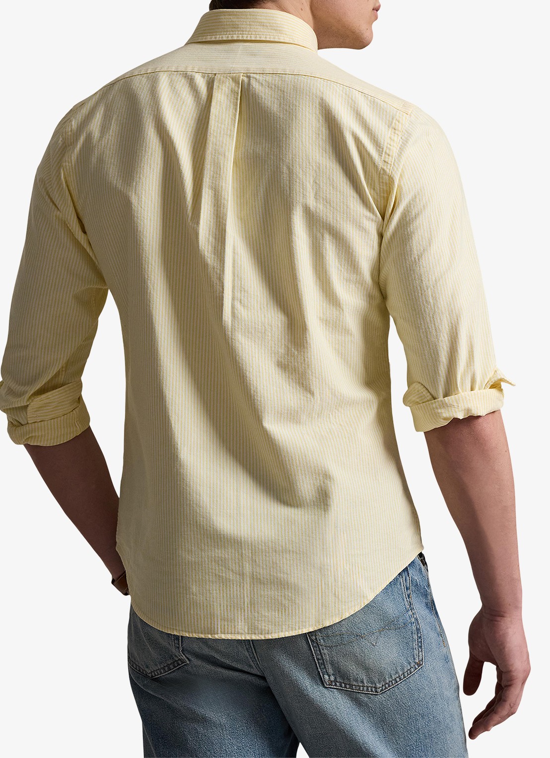 Ralph Lauren Custom fit overhemd met streepprint - achterkant 3 6636d yellow oxford/white-44fs