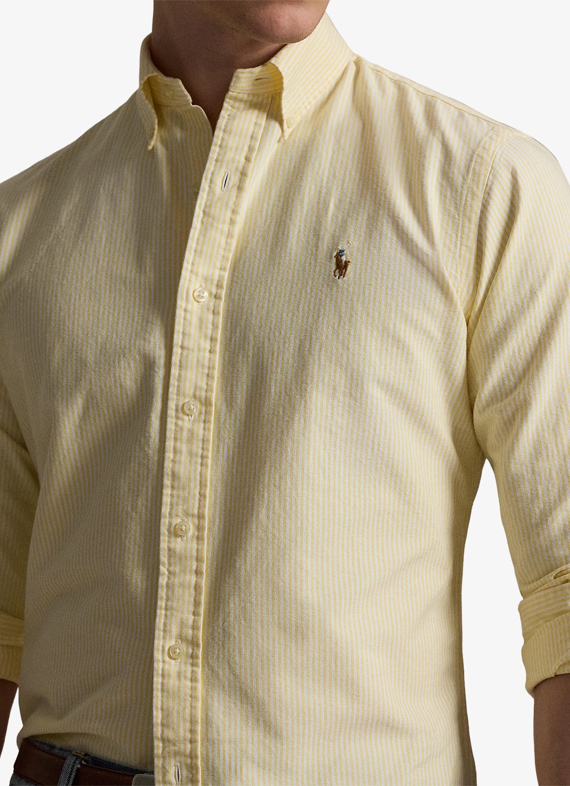 Ralph Lauren Custom fit overhemd met streepprint - detail 2 6636d yellow oxford/white-44fs