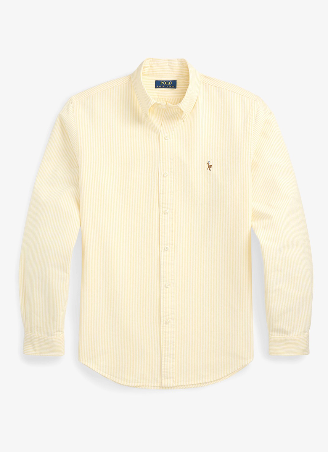 Ralph Lauren Custom fit overhemd met streepprint - voorkant 4 6636d yellow oxford/white-44fs