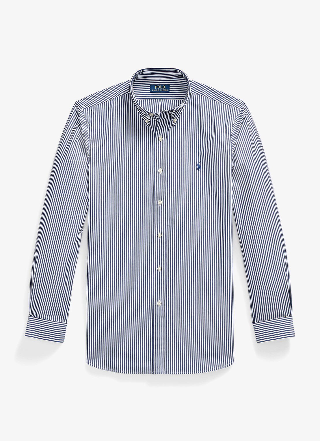 Ralph Lauren Custom fit overhemd met streepprint - voorkant 4655a navy