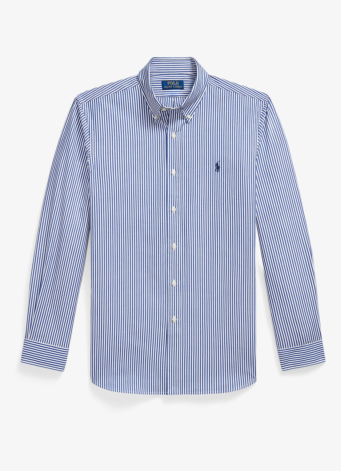 Ralph Lauren Custom fit overhemd met streepprint - voorkant 3 4655ai rugby royal white