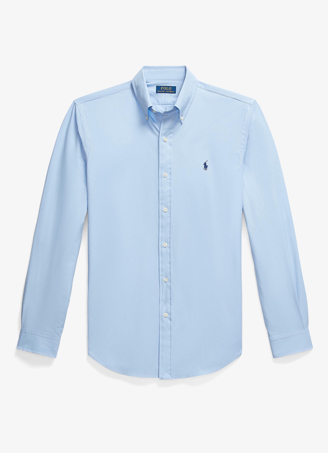 Ralph Lauren Custom fit overhemd met stretch  - voorkant 2 austin blue / blauw