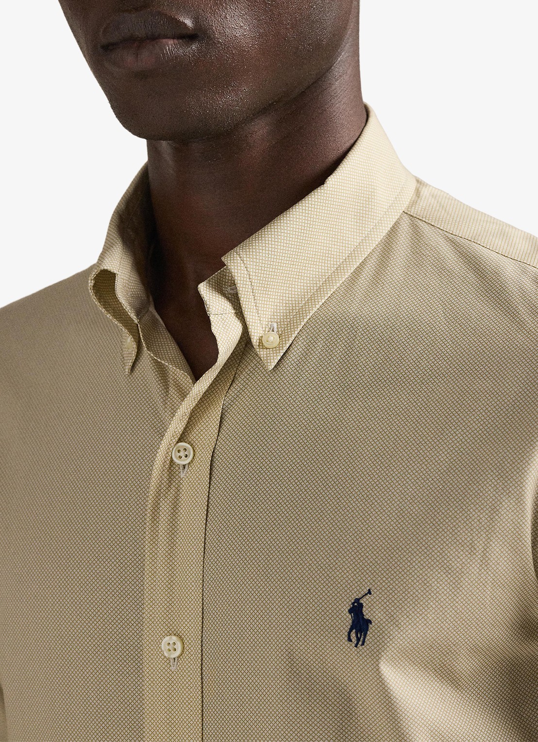 Ralph Lauren Custom fit overhemd met stretch - detail 4 coastal beige / beige