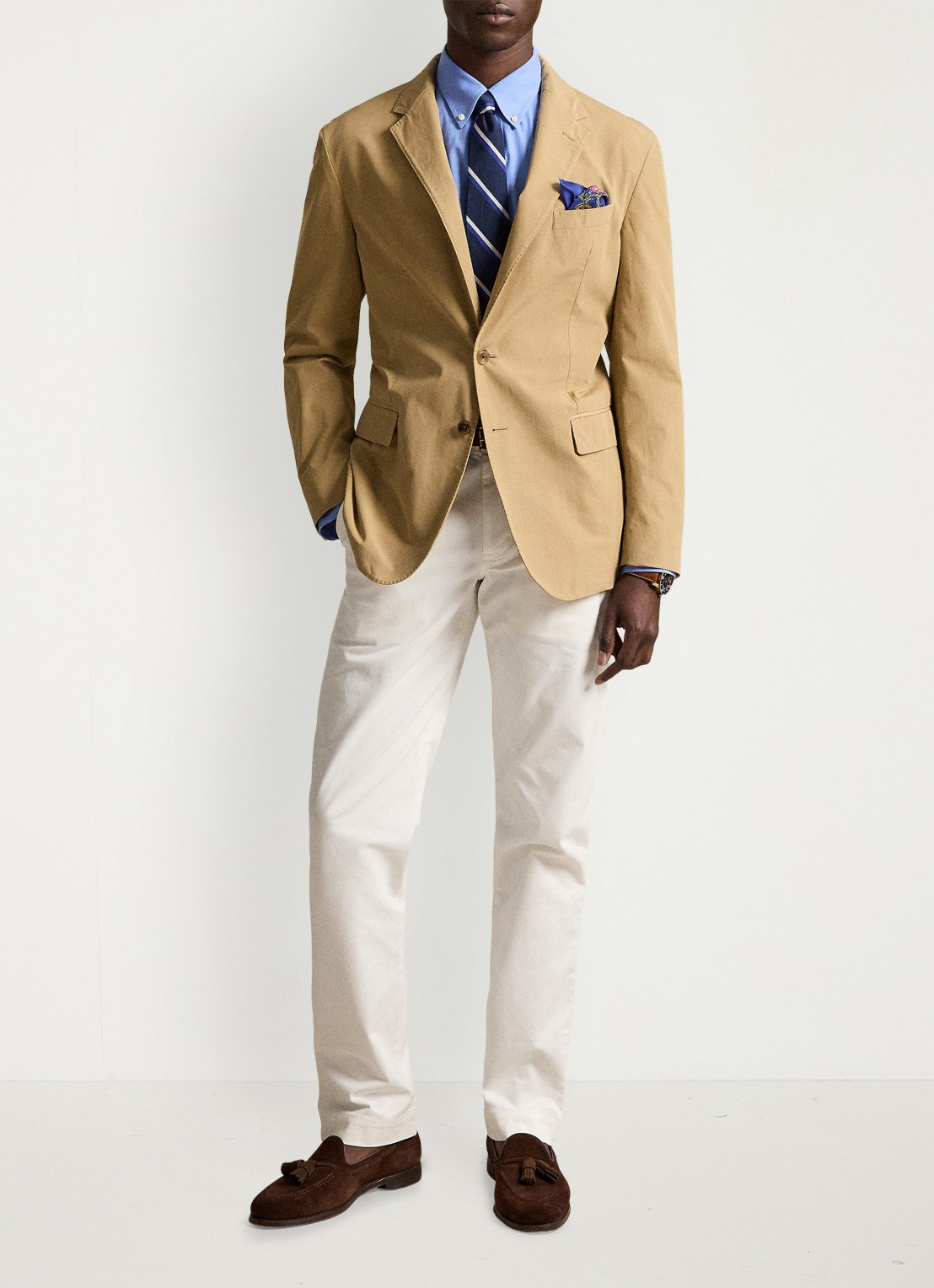 Ralph Lauren Custom fit overhemd met stretch  - detail 3 cabana blue / blauw