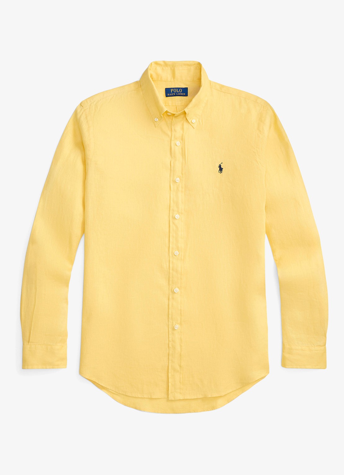 Ralph Lauren Custom Fit overhemd van linnen - achterkant corn yellow-30rc