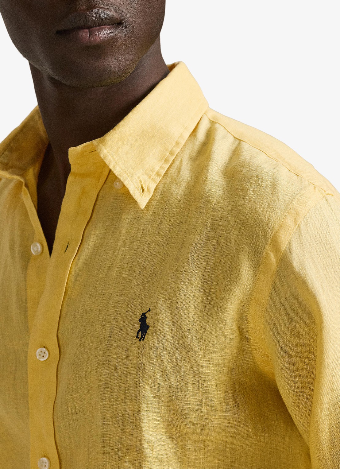 Ralph Lauren Custom Fit overhemd van linnen - voorkant 2 corn yellow-30rc
