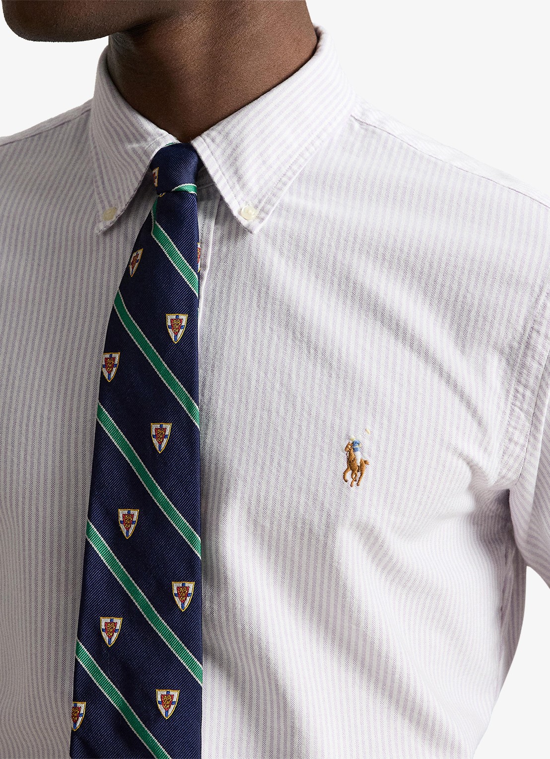Ralph Lauren Custom fit Oxford overhemd met streepprint - detail 3 light lilac / lila