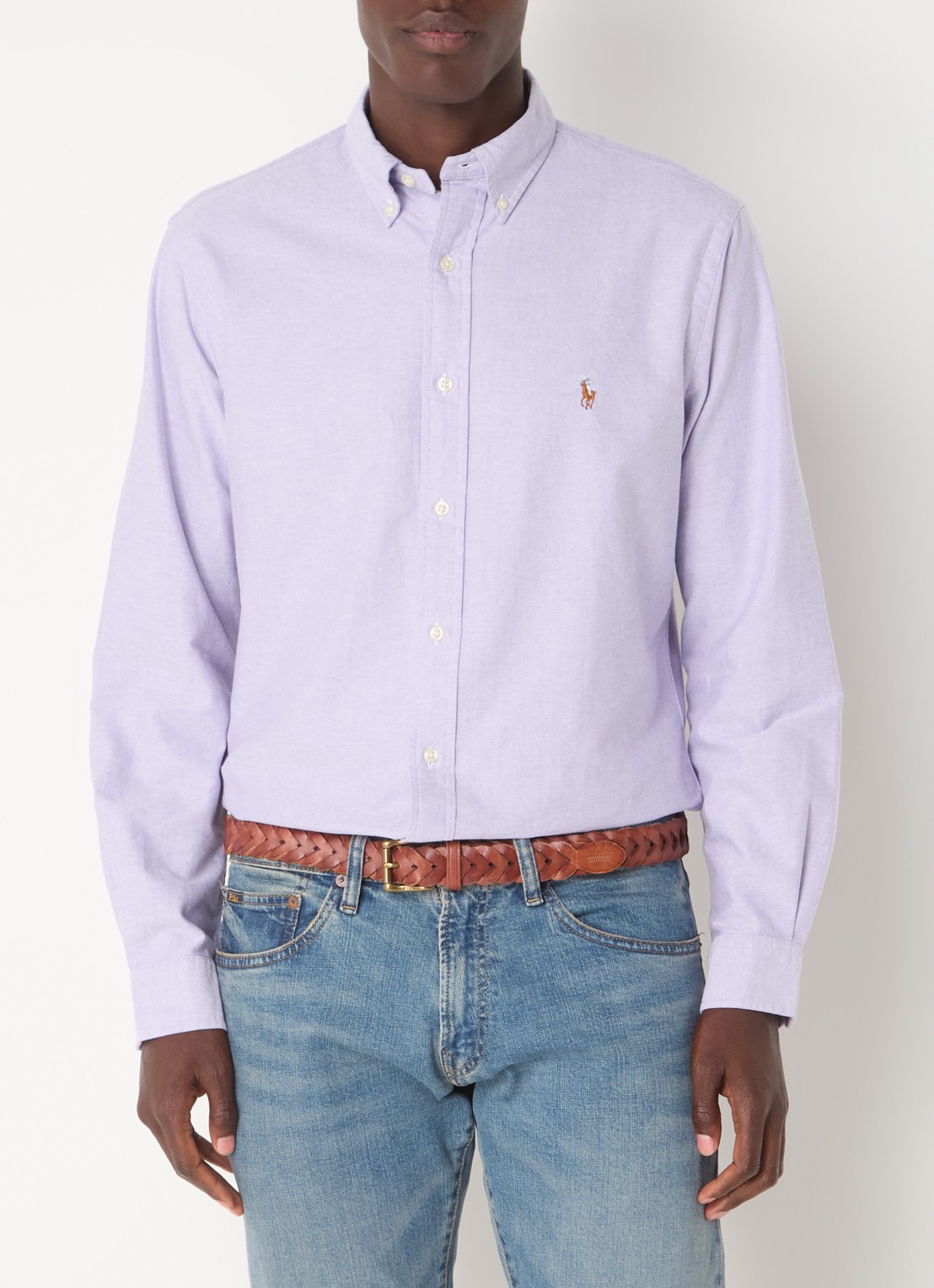 Ralph Lauren Custom fit Oxford overhemd - detail 6 thistle / paars