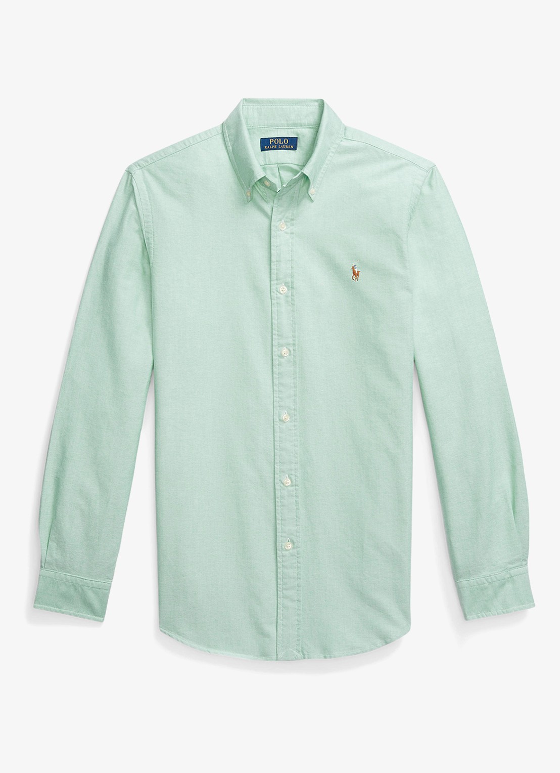 Ralph Lauren Custom fit Oxford overhemd - voorkant summer emerald / groen