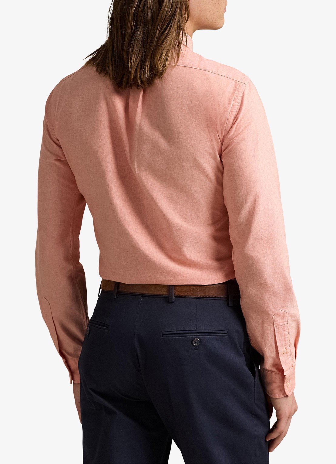 Ralph Lauren Custom fit Oxford overhemd - achterkant kona orange 32ea / oranje