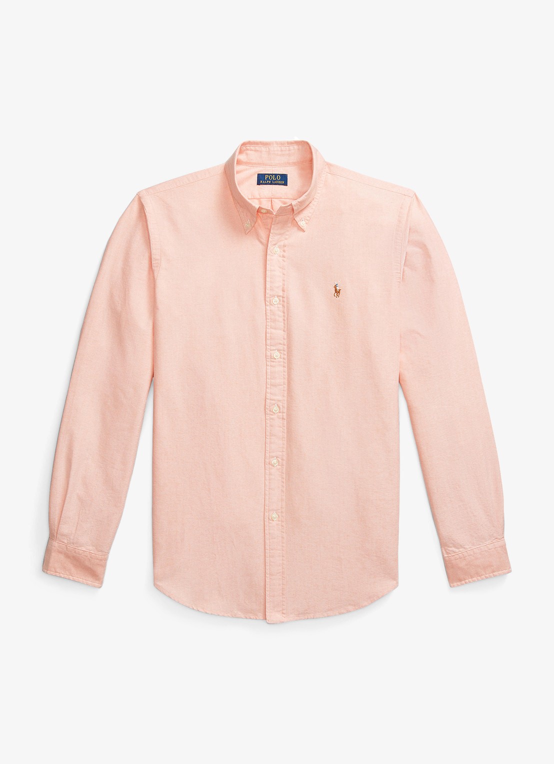 Ralph Lauren Custom fit Oxford overhemd - voorkant 2 kona orange 32ea / oranje