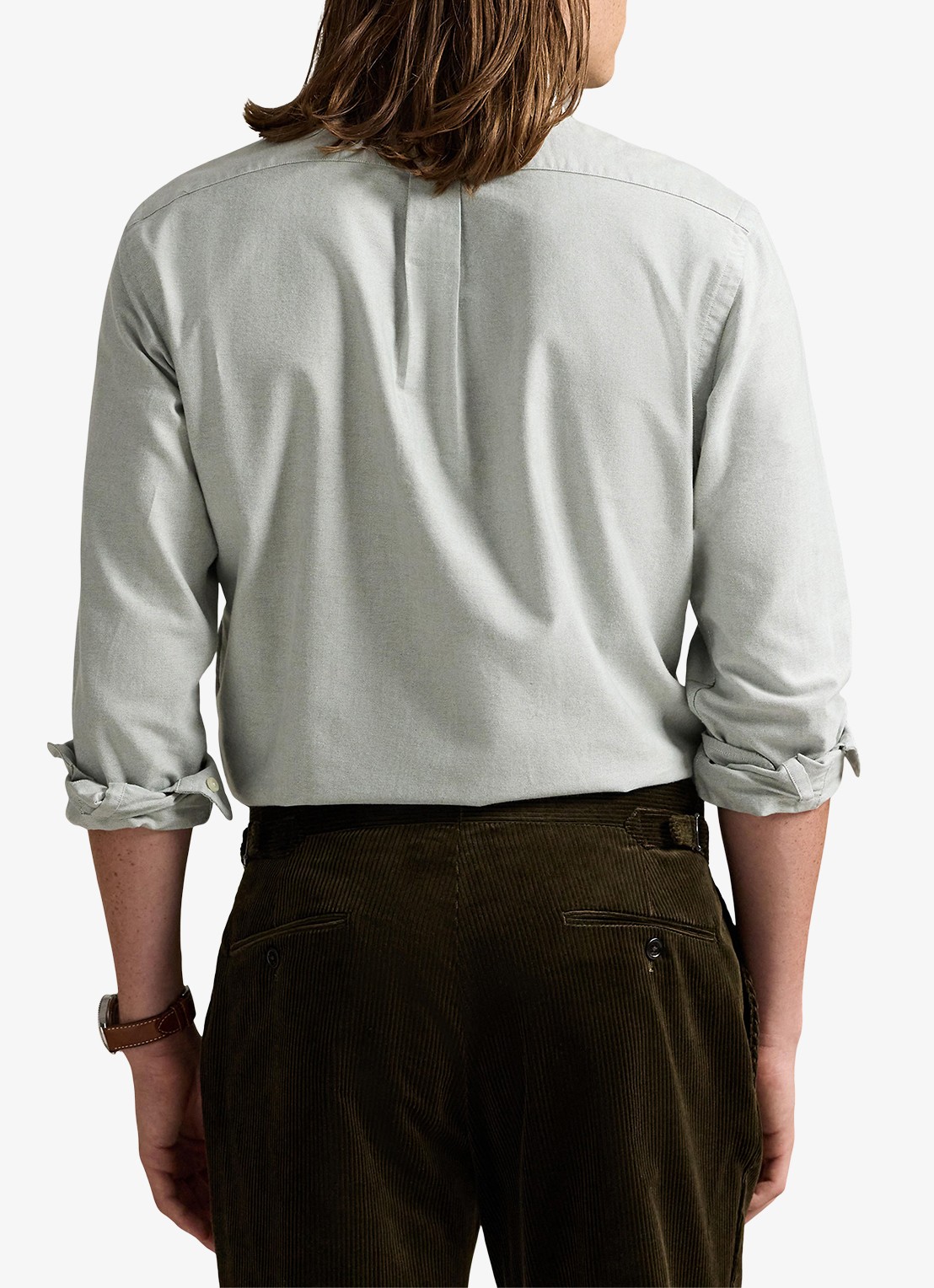 Ralph Lauren Custom fit Oxford overhemd - achterkant shamrock / roze