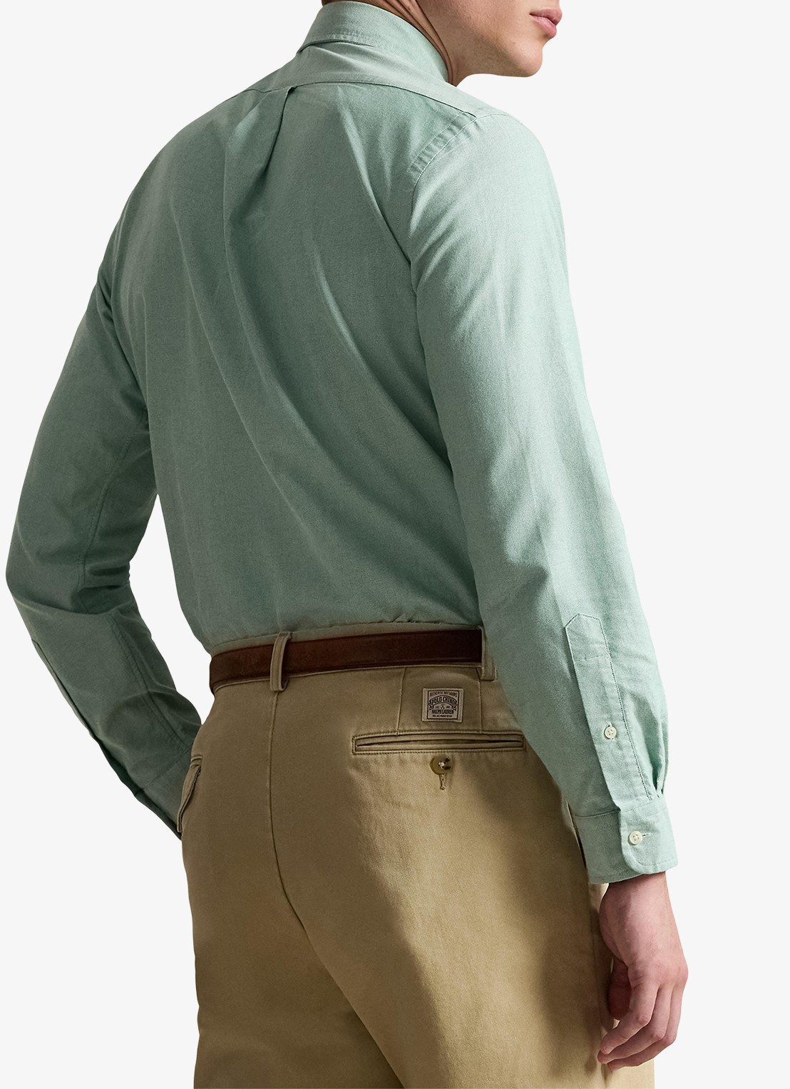 Ralph Lauren Custom fit Oxford overhemd - achterkant cruise green